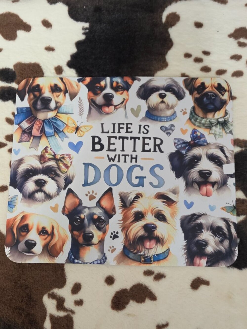 Dogs Custom Print Mouse Pad Non-Slip Computer Office Desk Mat Gift